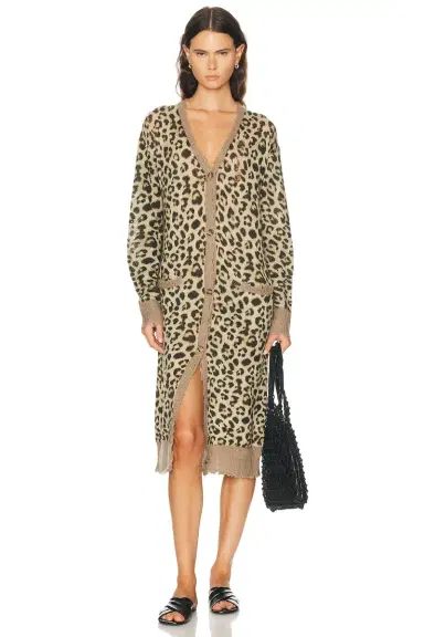R13 Printed Long Cardigan | Thumbnail 1 R13 Printed Long Cardigan | Thumbnail 1