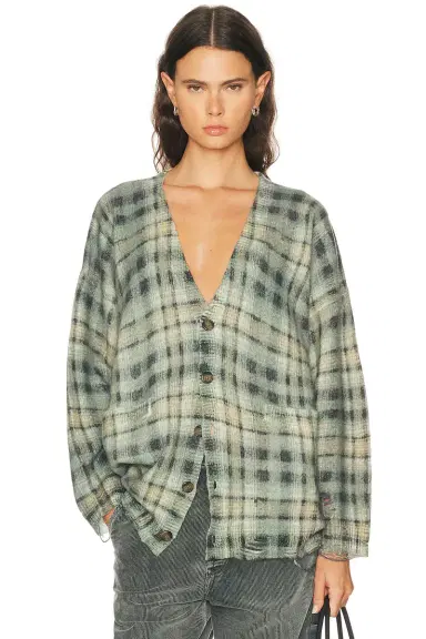 R13 Printed Oversized Cardigan | Thumbnail 1 R13 Printed Oversized Cardigan | Thumbnail 1