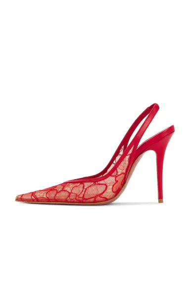 Amina Muaddi Anok 105 Lace Slingback Pump | Thumbnail 5 Amina Muaddi Anok 105 Lace Slingback Pump | Thumbnail 5