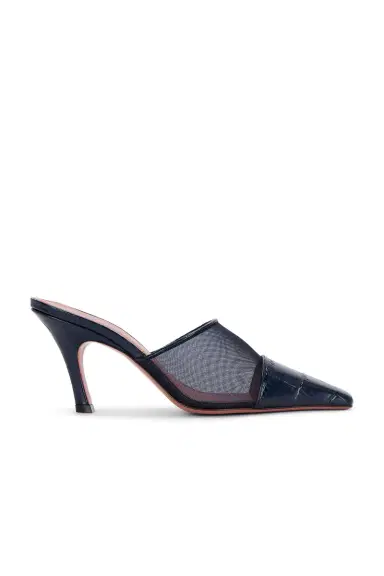 Amina Muaddi Jamie 80 Mesh Mule | Thumbnail 1 Amina Muaddi Jamie 80 Mesh Mule | Thumbnail 1