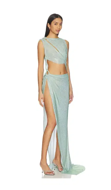 Bronx and Banco Morocco Sleeveless Cutout Diamond Gown | Thumbnail 2 Bronx and Banco Morocco Sleeveless Cutout Diamond Gown | Thumbnail 2