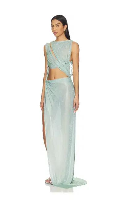 Bronx and Banco Morocco Sleeveless Cutout Diamond Gown | Thumbnail 3 Bronx and Banco Morocco Sleeveless Cutout Diamond Gown | Thumbnail 3