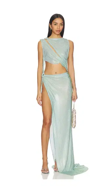 Bronx and Banco Morocco Sleeveless Cutout Diamond Gown | Thumbnail 1 Bronx and Banco Morocco Sleeveless Cutout Diamond Gown | Thumbnail 1