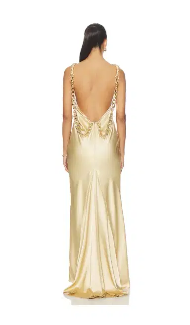 Bronx and Banco Vivien Chain Low Back Gown | Thumbnail 4 Bronx and Banco Vivien Chain Low Back Gown | Thumbnail 4