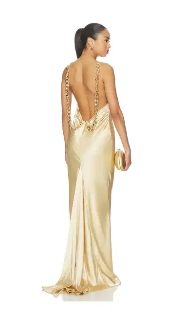 Bronx and Banco Vivien Chain Low Back Gown | Thumbnail 1 Bronx and Banco Vivien Chain Low Back Gown | Thumbnail 1