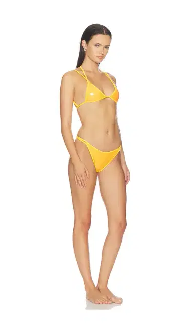 naranja furcado Latex Splash Sun Matte Bent Bikini Set | Thumbnail 2 naranja furcado Latex Splash Sun Matte Bent Bikini Set | Thumbnail 2