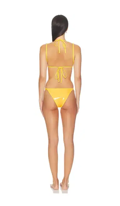 naranja furcado Latex Splash Sun Matte Bent Bikini Set | Thumbnail 3 naranja furcado Latex Splash Sun Matte Bent Bikini Set | Thumbnail 3