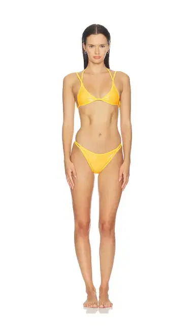 naranja furcado Latex Splash Sun Matte Bent Bikini Set | Thumbnail 1 naranja furcado Latex Splash Sun Matte Bent Bikini Set | Thumbnail 1