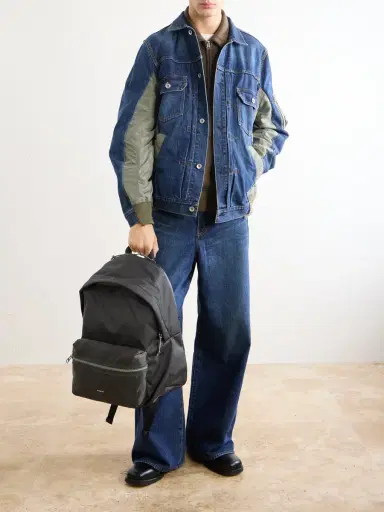 Sacai Logo-Appliquéd Shell Backpack - Men | Thumbnail 2 Sacai Logo-Appliquéd Shell Backpack - Men | Thumbnail 2