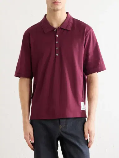 Thom Browne Cotton-Jersey Polo Shirt - Men | Thumbnail 3 Thom Browne Cotton-Jersey Polo Shirt - Men | Thumbnail 3
