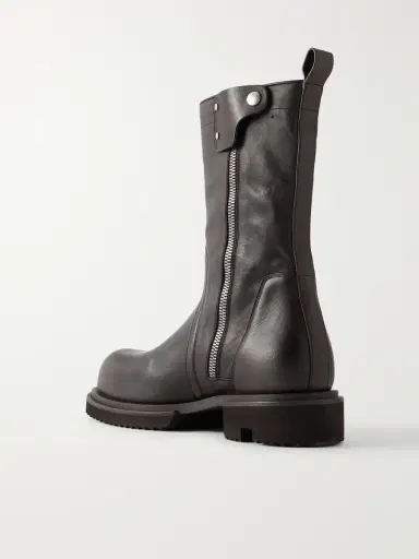Rick Owens Creeper Gabe Washed Leather Lace-Up Boots - Men | Thumbnail 4 Rick Owens Creeper Gabe Washed Leather Lace-Up Boots - Men | Thumbnail 4