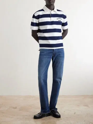 Givenchy Logo-Embroidered Striped Cotton Polo Shirt - Men | Thumbnail 2 Givenchy Logo-Embroidered Striped Cotton Polo Shirt - Men | Thumbnail 2