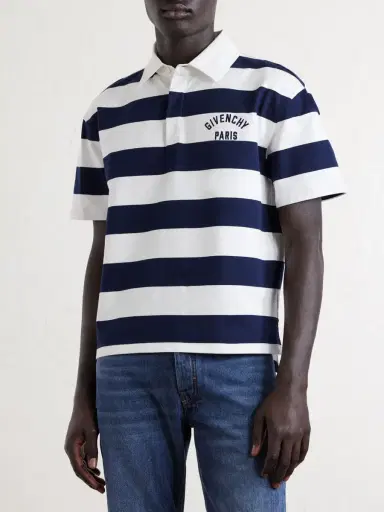 Givenchy Logo-Embroidered Striped Cotton Polo Shirt - Men | Thumbnail 3 Givenchy Logo-Embroidered Striped Cotton Polo Shirt - Men | Thumbnail 3