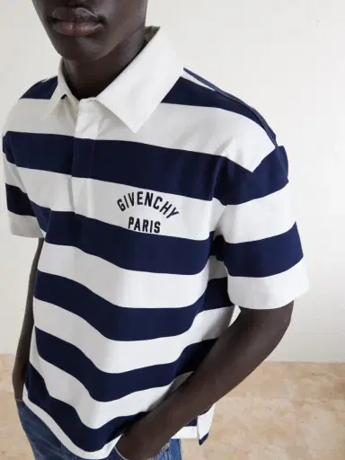 Givenchy Logo-Embroidered Striped Cotton Polo Shirt - Men | Thumbnail 5 Givenchy Logo-Embroidered Striped Cotton Polo Shirt - Men | Thumbnail 5