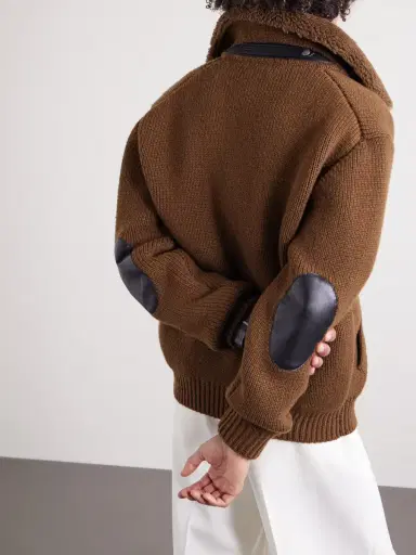 Tom Ford Bouclé-Trimmed Ribbed Cashmere Cardigan - Men | Thumbnail 4 Tom Ford Bouclé-Trimmed Ribbed Cashmere Cardigan - Men | Thumbnail 4