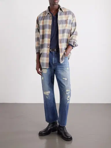 Beams Plus Straight-Leg Distressed Jeans - Men | Thumbnail 2 Beams Plus Straight-Leg Distressed Jeans - Men | Thumbnail 2