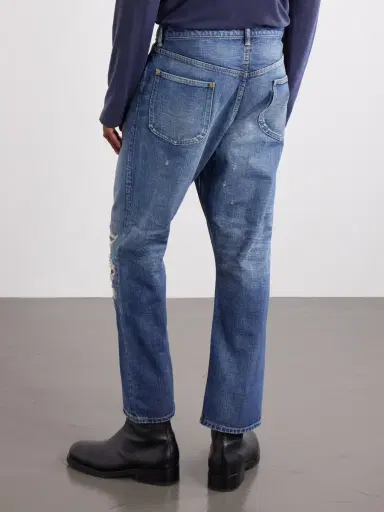 Beams Plus Straight-Leg Distressed Jeans - Men | Thumbnail 4 Beams Plus Straight-Leg Distressed Jeans - Men | Thumbnail 4