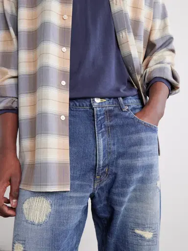 Beams Plus Straight-Leg Distressed Jeans - Men | Thumbnail 5 Beams Plus Straight-Leg Distressed Jeans - Men | Thumbnail 5