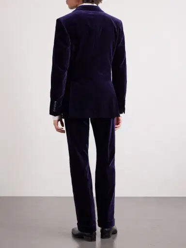 Tom Ford Atticus Straight-Leg Cotton-Blend Velvet Suit Trousers - Men | Thumbnail 4 Tom Ford Atticus Straight-Leg Cotton-Blend Velvet Suit Trousers - Men | Thumbnail 4
