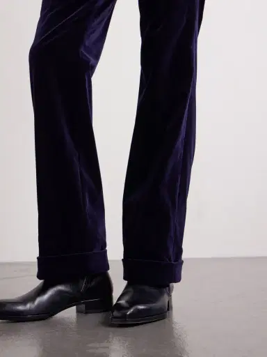 Tom Ford Atticus Straight-Leg Cotton-Blend Velvet Suit Trousers - Men | Thumbnail 5 Tom Ford Atticus Straight-Leg Cotton-Blend Velvet Suit Trousers - Men | Thumbnail 5