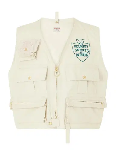 KAPITAL Cropped Cotton-Blend Poplin Vest - Men | Thumbnail 1 KAPITAL Cropped Cotton-Blend Poplin Vest - Men | Thumbnail 1