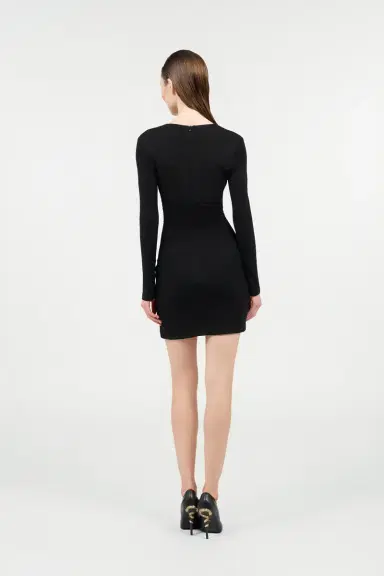 Roberto Cavalli Black Dress Mini With Plunging Neckline | Thumbnail 3 Roberto Cavalli Black Dress Mini With Plunging Neckline | Thumbnail 3
