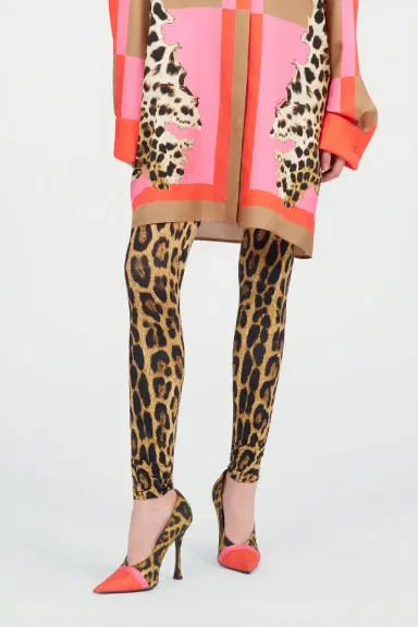 Roberto Cavalli Jaguar Print Leggings | Thumbnail 2 Roberto Cavalli Jaguar Print Leggings | Thumbnail 2