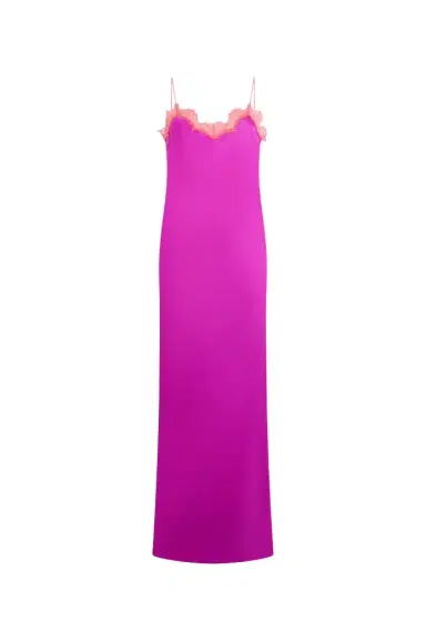 Roberto Cavalli Fuchsia Silk Maxi Slip Dress | Thumbnail 1 Roberto Cavalli Fuchsia Silk Maxi Slip Dress | Thumbnail 1