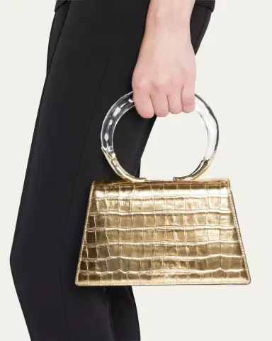 ALEXIS BITTAR Lucite Quad Croc-Embossed Top-Handle Bag | Thumbnail 2 ALEXIS BITTAR Lucite Quad Croc-Embossed Top-Handle Bag | Thumbnail 2