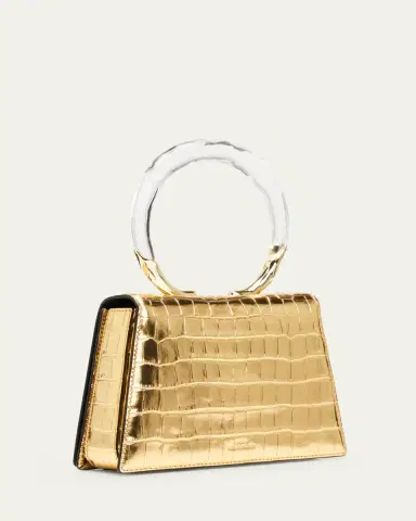 ALEXIS BITTAR Lucite Quad Croc-Embossed Top-Handle Bag | Thumbnail 3 ALEXIS BITTAR Lucite Quad Croc-Embossed Top-Handle Bag | Thumbnail 3