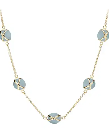 L. Klein 18k Gold Prisma Aquamarine Chain Necklace | Thumbnail 1 L. Klein 18k Gold Prisma Aquamarine Chain Necklace | Thumbnail 1