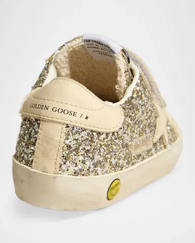 Golden Goose Girl's Old School Glitter Dual-Grip Sneakers, Toddler/Kids | Thumbnail 4 Golden Goose Girl's Old School Glitter Dual-Grip Sneakers, Toddler/Kids | Thumbnail 4