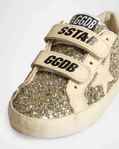 Golden Goose Girl's Old School Glitter Dual-Grip Sneakers, Toddler/Kids | Thumbnail 6 Golden Goose Girl's Old School Glitter Dual-Grip Sneakers, Toddler/Kids | Thumbnail 6