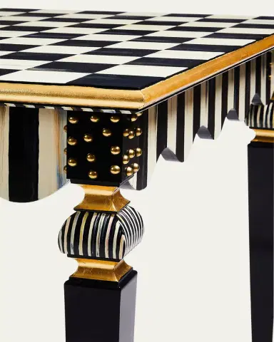 MacKenzie-Childs Courtly Check & Stripe Game Table | Thumbnail 3 MacKenzie-Childs Courtly Check & Stripe Game Table | Thumbnail 3