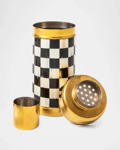 MacKenzie-Childs Courtly Check 3260 Gold Cocktail Shaker | Thumbnail 2 MacKenzie-Childs Courtly Check 3260 Gold Cocktail Shaker | Thumbnail 2