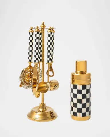 MacKenzie-Childs Courtly Check 3260 Gold Cocktail Shaker | Thumbnail 3 MacKenzie-Childs Courtly Check 3260 Gold Cocktail Shaker | Thumbnail 3