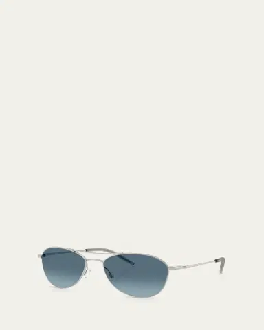 Oliver Peoples Aero II Steel Aviator Sunglasses | Thumbnail 2 Oliver Peoples Aero II Steel Aviator Sunglasses | Thumbnail 2