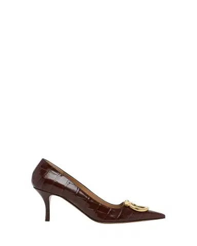 Ferragamo 70mm Lara Croc-Embossed Leather Pumps | Thumbnail 1 Ferragamo 70mm Lara Croc-Embossed Leather Pumps | Thumbnail 1