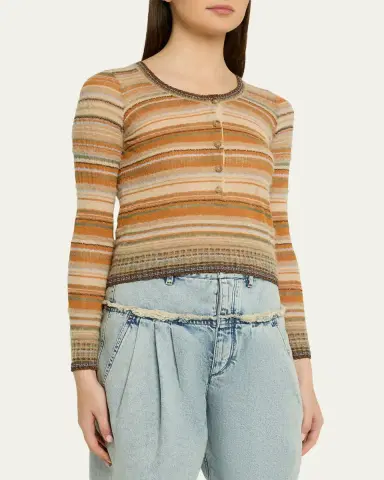 Etoile Isabel Marant Frederica Striped Linen-Blend Top | Thumbnail 4 Etoile Isabel Marant Frederica Striped Linen-Blend Top | Thumbnail 4