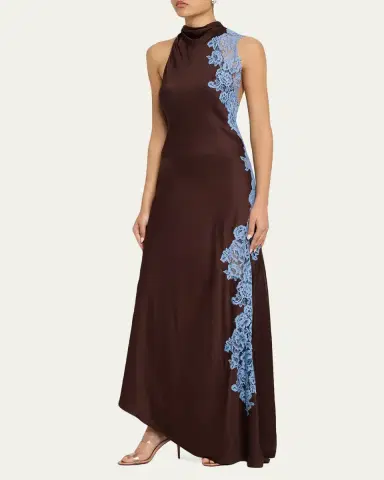 A.L.C. Josephine Satin and Lace Maxi Dress | Thumbnail 4 A.L.C. Josephine Satin and Lace Maxi Dress | Thumbnail 4