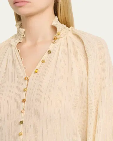 Zimmermann Aster Buttoned Blouse | Thumbnail 5 Zimmermann Aster Buttoned Blouse | Thumbnail 5