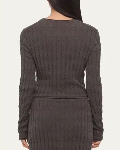 Helmut Lang Cable-Knit Cardigan | Thumbnail 3 Helmut Lang Cable-Knit Cardigan | Thumbnail 3