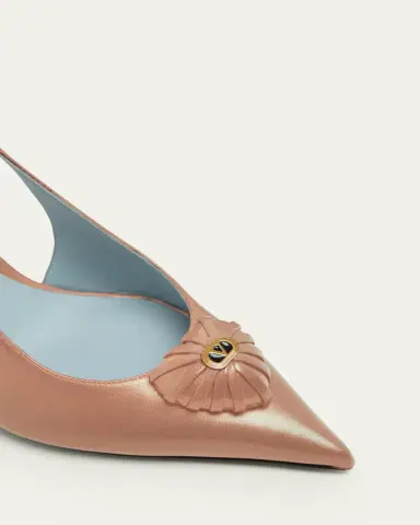 Valentino Garavani 85mm Coeur VLogo Leather Slingback Pumps | Thumbnail 6 Valentino Garavani 85mm Coeur VLogo Leather Slingback Pumps | Thumbnail 6
