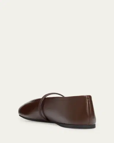 Miu Miu Logo Leather Ballerina Flats | Thumbnail 2 Miu Miu Logo Leather Ballerina Flats | Thumbnail 2