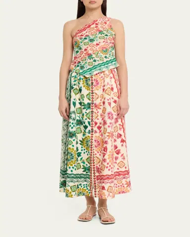 Saloni Madeline Printed One-Shoulder Top | Thumbnail 6 Saloni Madeline Printed One-Shoulder Top | Thumbnail 6