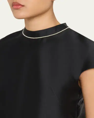 Atelier Prabal Gurung Pearly-Trim Cap Sleeve Mini Dress | Thumbnail 5 Atelier Prabal Gurung Pearly-Trim Cap Sleeve Mini Dress | Thumbnail 5