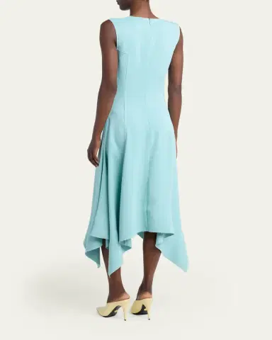 Stella McCartney Sleeveless Paneled Handkerchief Midi Dress | Thumbnail 3 Stella McCartney Sleeveless Paneled Handkerchief Midi Dress | Thumbnail 3