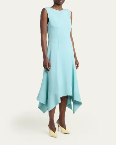 Stella McCartney Sleeveless Paneled Handkerchief Midi Dress | Thumbnail 4 Stella McCartney Sleeveless Paneled Handkerchief Midi Dress | Thumbnail 4