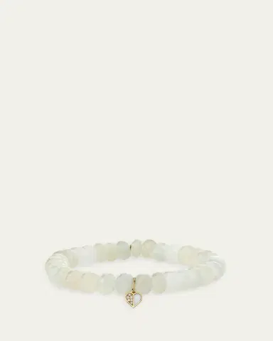 Sydney Evan 14K Half Heart Diamond and Mother-of-Pearl Bracelet | Thumbnail 2 Sydney Evan 14K Half Heart Diamond and Mother-of-Pearl Bracelet | Thumbnail 2