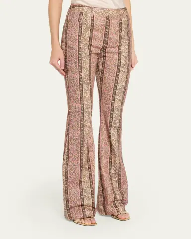 Cinq à Sept Pepper Paisley Flare Jeans | Thumbnail 4 Cinq à Sept Pepper Paisley Flare Jeans | Thumbnail 4